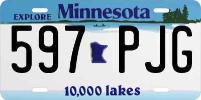 MN license plate 597PJG