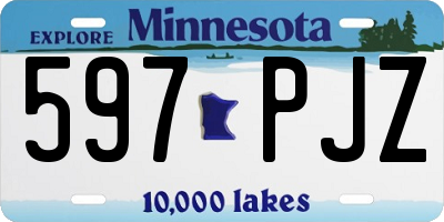 MN license plate 597PJZ