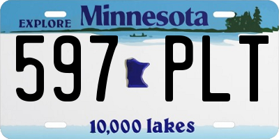 MN license plate 597PLT