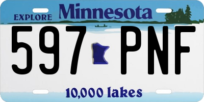 MN license plate 597PNF