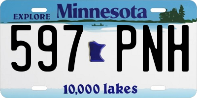 MN license plate 597PNH