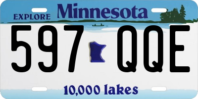 MN license plate 597QQE