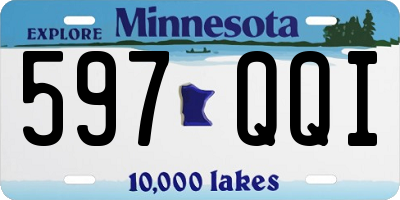 MN license plate 597QQI