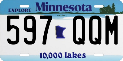 MN license plate 597QQM
