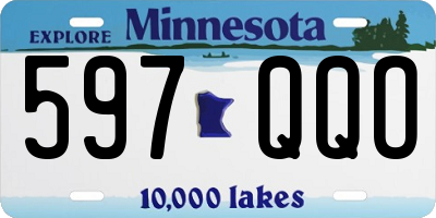 MN license plate 597QQO