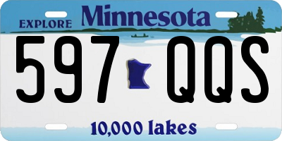 MN license plate 597QQS