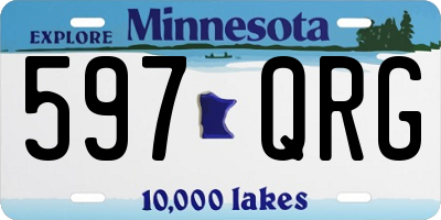 MN license plate 597QRG