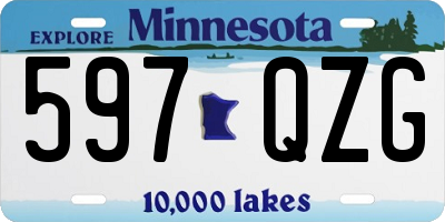 MN license plate 597QZG