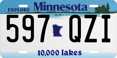 MN license plate 597QZI