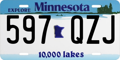 MN license plate 597QZJ