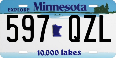 MN license plate 597QZL