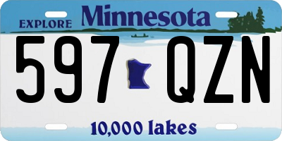 MN license plate 597QZN