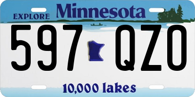MN license plate 597QZO