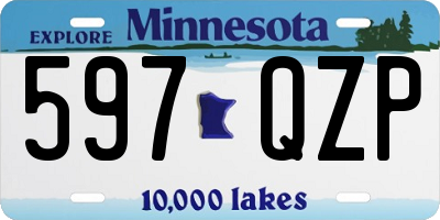 MN license plate 597QZP