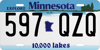 MN license plate 597QZQ