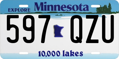 MN license plate 597QZU
