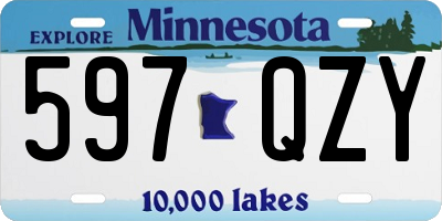 MN license plate 597QZY