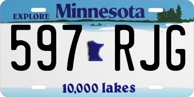 MN license plate 597RJG