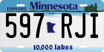 MN license plate 597RJI