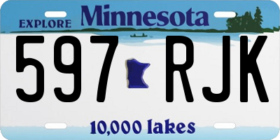 MN license plate 597RJK