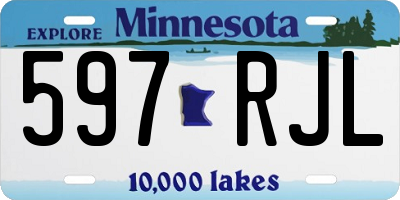MN license plate 597RJL