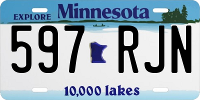 MN license plate 597RJN