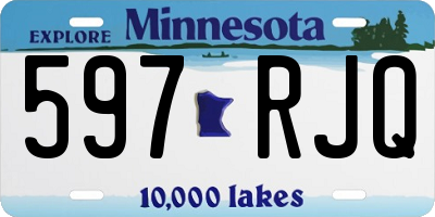 MN license plate 597RJQ
