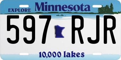 MN license plate 597RJR