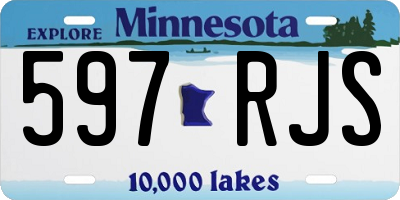 MN license plate 597RJS