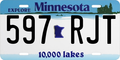 MN license plate 597RJT