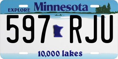 MN license plate 597RJU