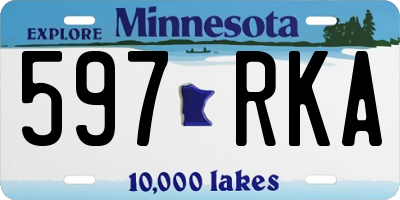 MN license plate 597RKA
