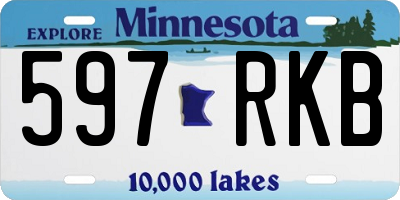 MN license plate 597RKB