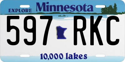 MN license plate 597RKC