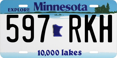MN license plate 597RKH