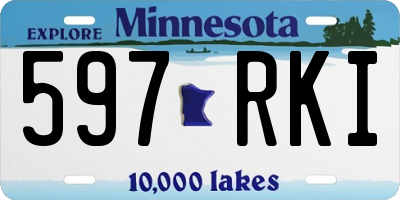MN license plate 597RKI