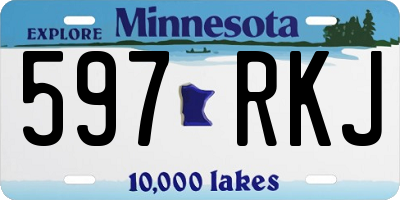 MN license plate 597RKJ
