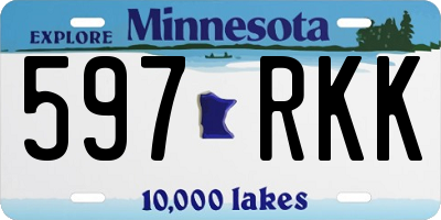 MN license plate 597RKK