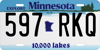 MN license plate 597RKQ