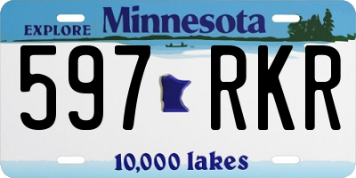 MN license plate 597RKR