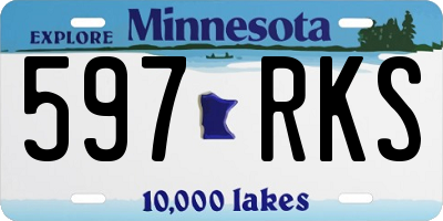 MN license plate 597RKS