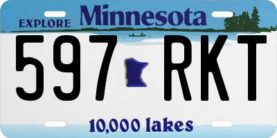 MN license plate 597RKT