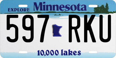 MN license plate 597RKU