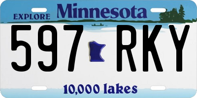 MN license plate 597RKY