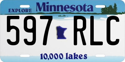 MN license plate 597RLC