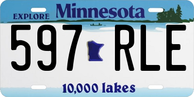 MN license plate 597RLE