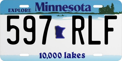 MN license plate 597RLF