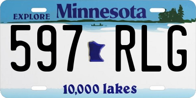MN license plate 597RLG