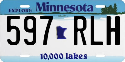 MN license plate 597RLH