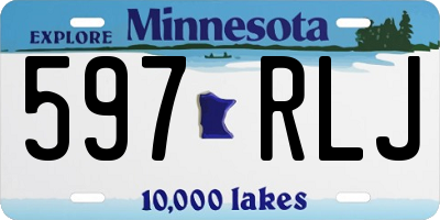 MN license plate 597RLJ
